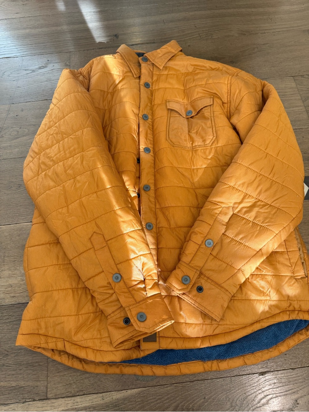 Dakota Men's Quilted Puffer Jacket - Mustard